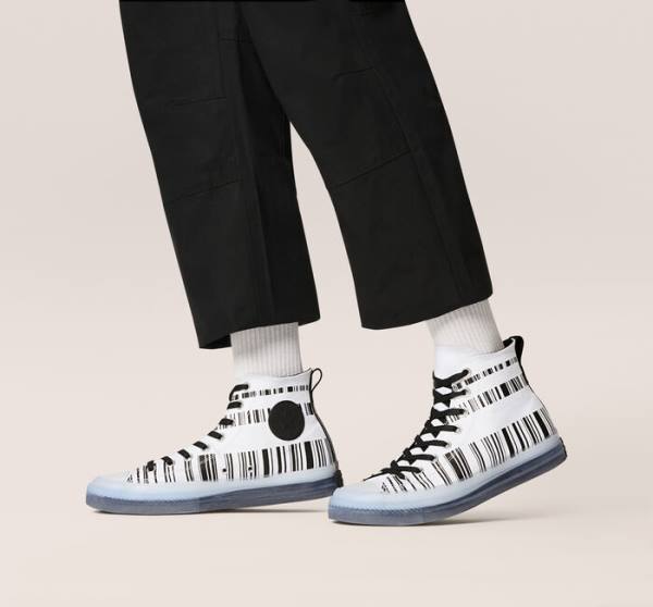 Converse Chuck Taylor All Star CX Translucent Barcode Sneakers High Hvide Sort | CV-602ZOR