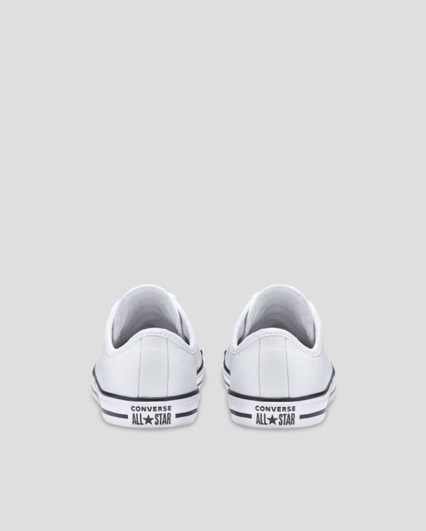 Converse Chuck Taylor All Star Dainty Læder Sneakers Low Hvide | CV-310JAV