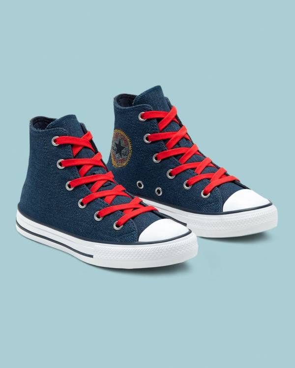 Converse Chuck Taylor All Star Denim Reverse Twill Sneakers High Blå | CV-247SDI