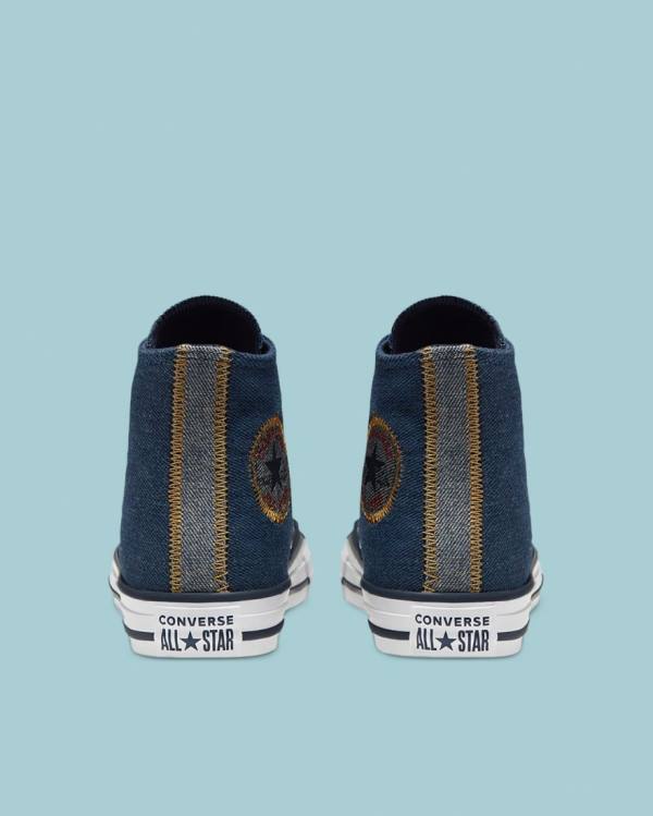 Converse Chuck Taylor All Star Denim Reverse Twill Sneakers High Blå | CV-247SDI