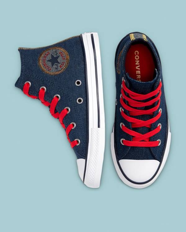Converse Chuck Taylor All Star Denim Reverse Twill Sneakers High Blå | CV-247SDI