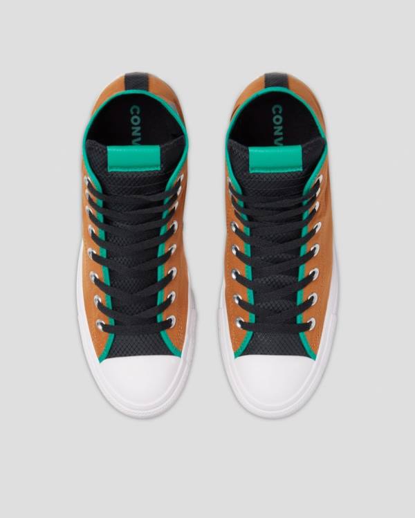 Converse Chuck Taylor All Star Digital Terrain Sneakers High Brune Grøn | CV-420SWL