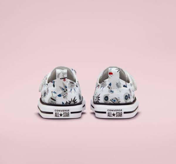 Converse Chuck Taylor All Star Easy-On Creatures Sneakers Low Hvide Grå Blå | CV-056YKF