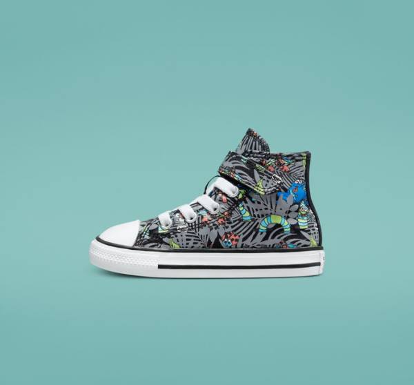 Converse Chuck Taylor All Star Easy-On Plants Sneakers High Sort Lysegrøn Hvide | CV-643BKX