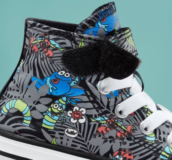Converse Chuck Taylor All Star Easy-On Plants Sneakers High Sort Lysegrøn Hvide | CV-643BKX