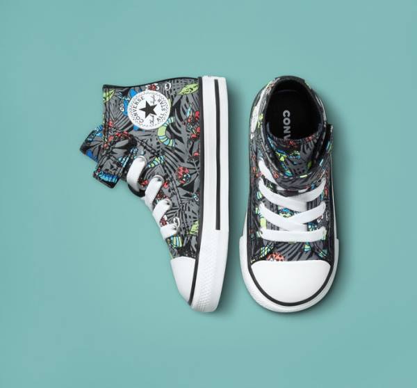 Converse Chuck Taylor All Star Easy-On Plants Sneakers High Sort Lysegrøn Hvide | CV-643BKX