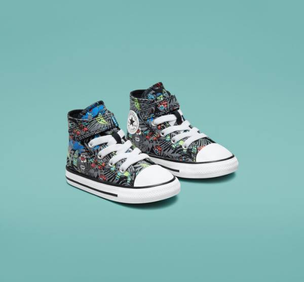 Converse Chuck Taylor All Star Easy-On Plants Sneakers High Sort Lysegrøn Hvide | CV-643BKX