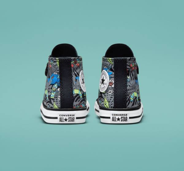 Converse Chuck Taylor All Star Easy-On Plants Sneakers High Sort Lysegrøn Hvide | CV-643BKX