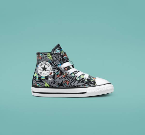 Converse Chuck Taylor All Star Easy-On Plants Sneakers High Sort Lysegrøn Hvide | CV-643BKX