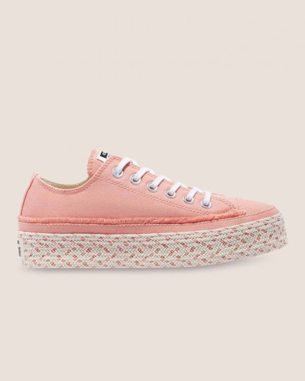 Converse Chuck Taylor All Star Espadrillos Platform Sneakers Low Lyserød | CV-520RBF