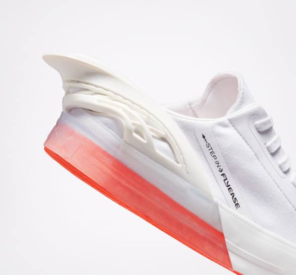 Converse Chuck Taylor All Star FlyEase Sneakers Low Hvide Sort Mango | CV-204LIP