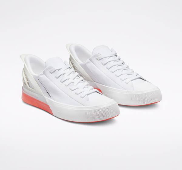 Converse Chuck Taylor All Star FlyEase Sneakers Low Hvide Sort Mango | CV-204LIP