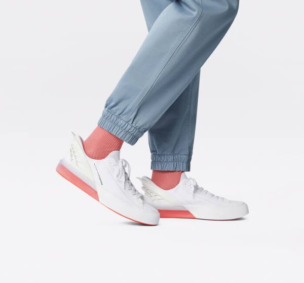 Converse Chuck Taylor All Star FlyEase Sneakers Low Hvide Sort Mango | CV-204LIP