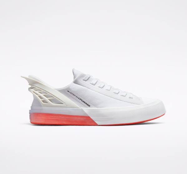 Converse Chuck Taylor All Star FlyEase Sneakers Low Hvide Sort Mango | CV-204LIP
