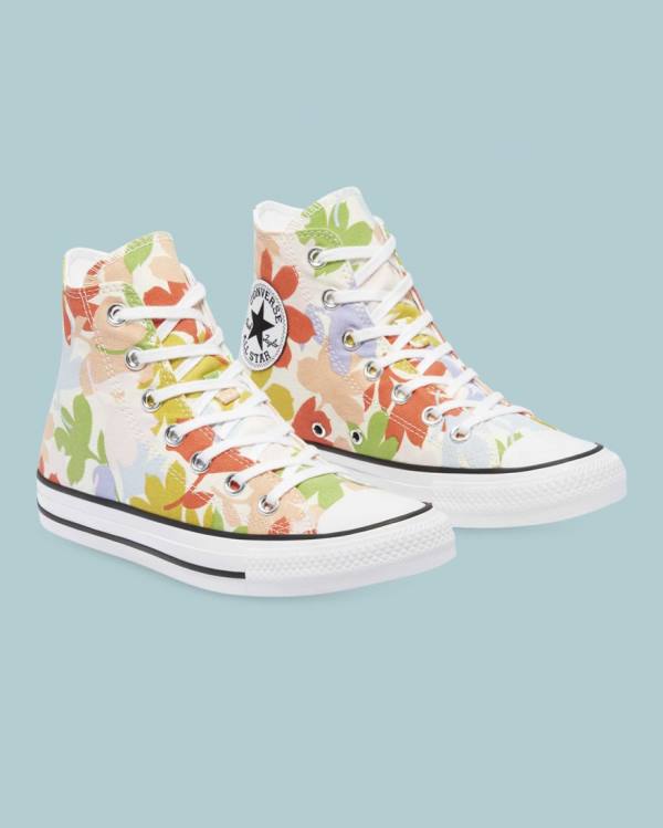 Converse Chuck Taylor All Star Garden Party All Over Sneakers High Beige | CV-561FMT