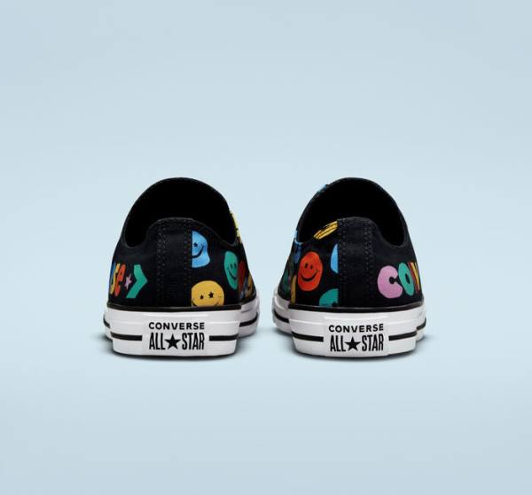 Converse Chuck Taylor All Star Happy Faces Sneakers Low Sort | CV-675XLS