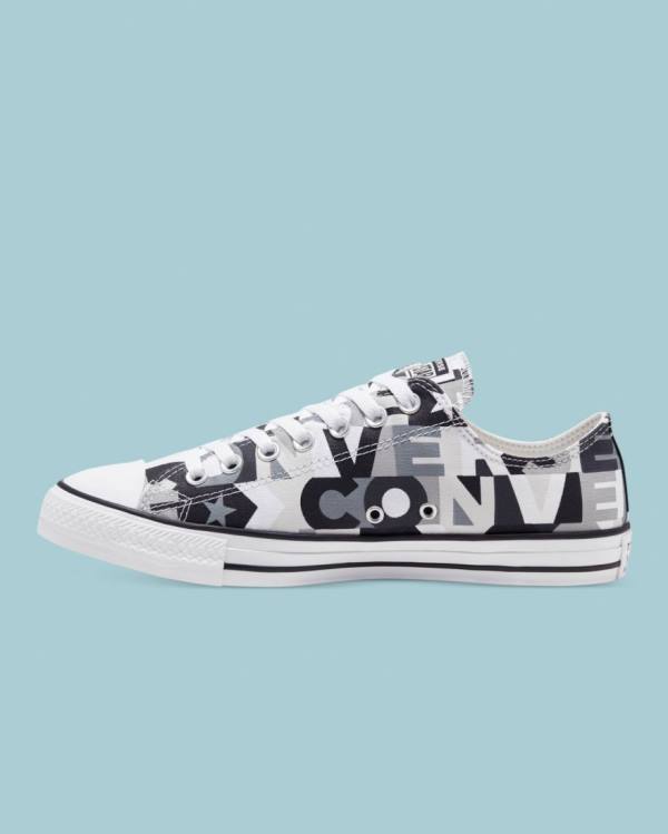 Converse Chuck Taylor All Star Logo Print Sneakers Low Sort | CV-437SMH