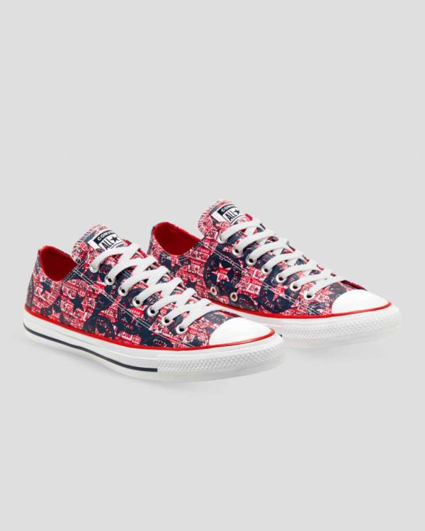 Converse Chuck Taylor All Star Logo Replay Sneakers Low Rød Sort | CV-392DFH
