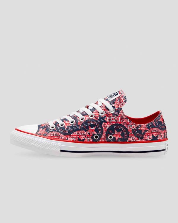 Converse Chuck Taylor All Star Logo Replay Sneakers Low Rød Sort | CV-392DFH