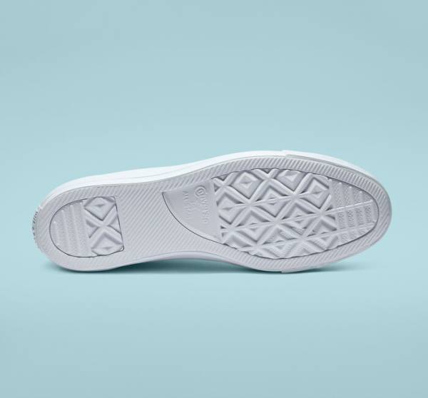 Converse Chuck Taylor All Star Læder All White Sneakers Low Hvide | CV-934ETL