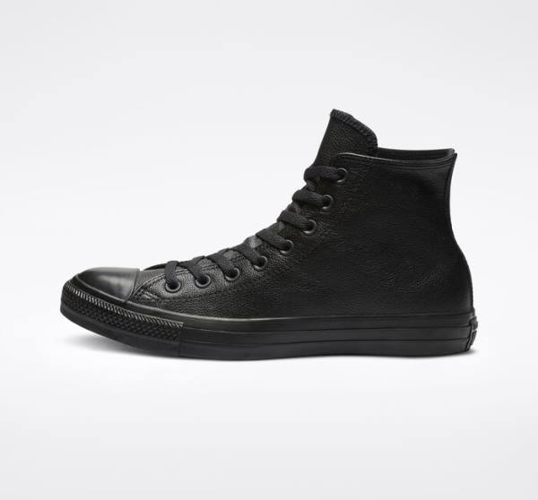 Converse Chuck Taylor All Star Læder Sneakers High Sort | CV-281CVM