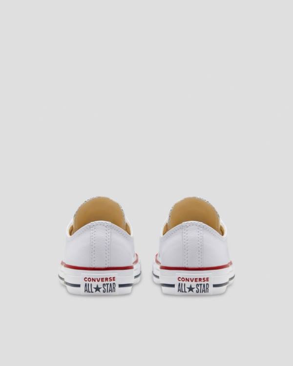 Converse Chuck Taylor All Star Læder Sneakers Low Hvide | CV-927DEN
