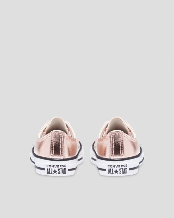 Converse Chuck Taylor All Star Metallic Sneakers Low Guld Hvide | CV-153GPC