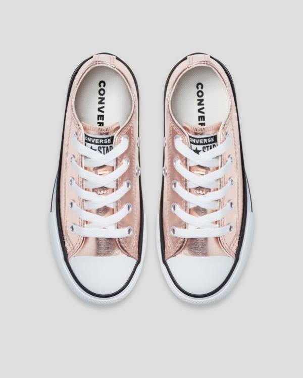 Converse Chuck Taylor All Star Metallic Sneakers Low Guld Hvide | CV-153GPC