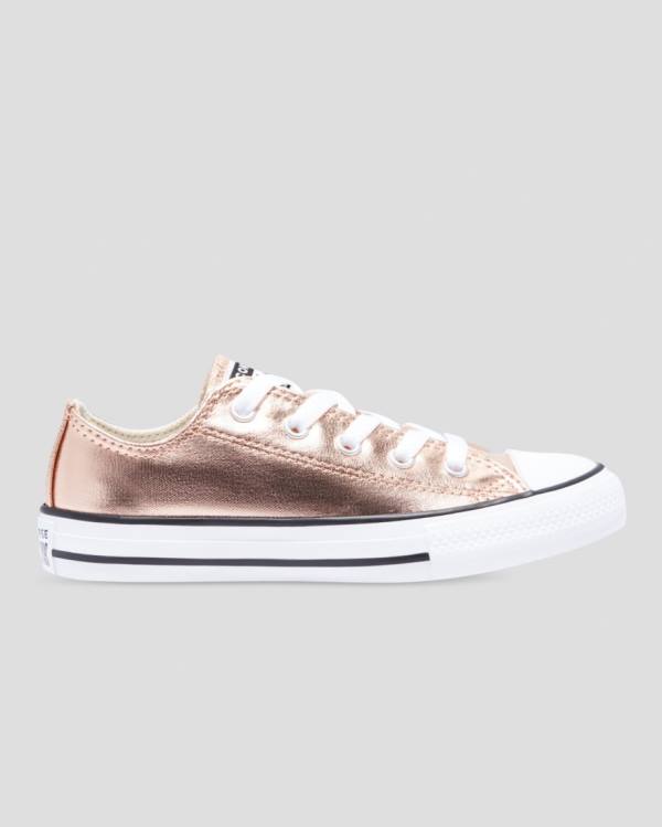 Converse Chuck Taylor All Star Metallic Sneakers Low Guld Hvide | CV-153GPC