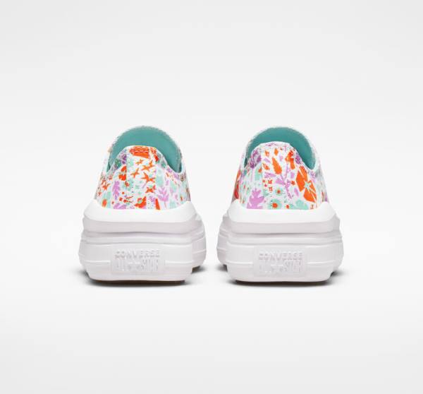Converse Chuck Taylor All Star Move Platform Paper Floral Sneakers Low Hvide Lyse | CV-821TKI