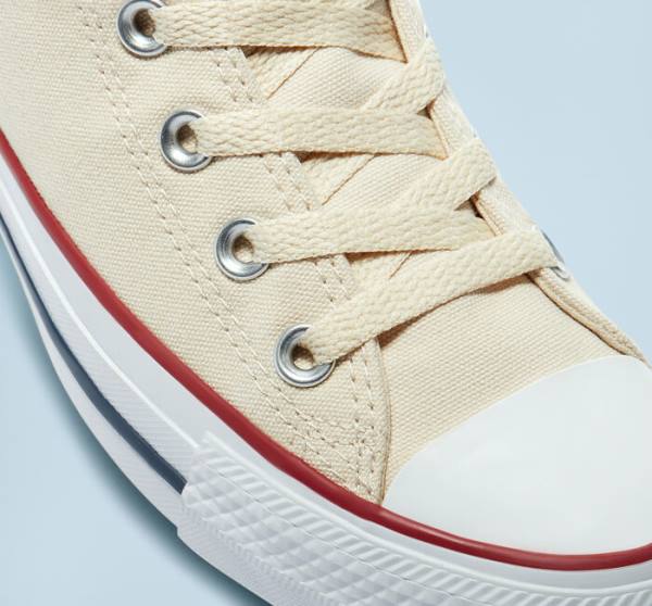 Converse Chuck Taylor All Star Natural Ivory Sneakers High Beige Hvide | CV-067AMX