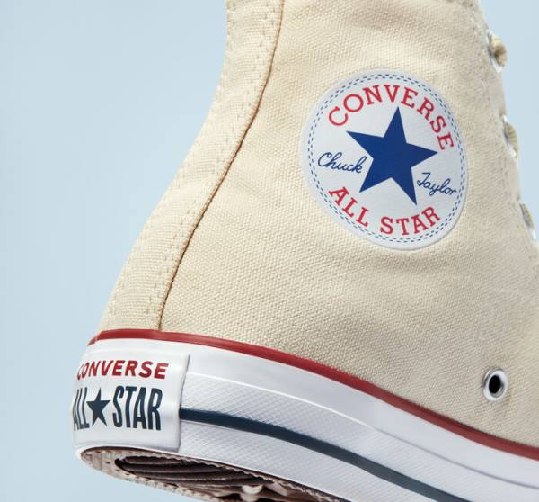 Converse Chuck Taylor All Star Natural Ivory Sneakers High Beige Hvide | CV-067AMX
