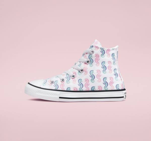 Converse Chuck Taylor All Star Seahorses Sneakers High Hvide Lyserød Lyse | CV-830SEP