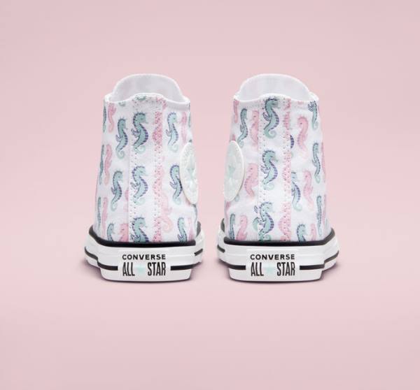Converse Chuck Taylor All Star Seahorses Sneakers High Hvide Lyserød Lyse | CV-830SEP