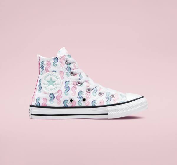 Converse Chuck Taylor All Star Seahorses Sneakers High Hvide Lyserød Lyse | CV-830SEP