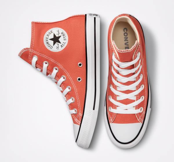 Converse Chuck Taylor All Star Seasonal Color Sneakers High Orange | CV-617CVY