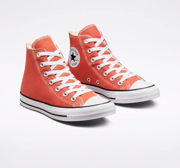 Converse Chuck Taylor All Star Seasonal Color Sneakers High Orange | CV-617CVY
