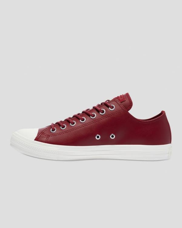 Converse Chuck Taylor All Star Seasonal Læder Sneakers Low Bordeaux | CV-672KPM