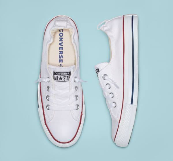 Converse Chuck Taylor All Star Shoreline White Slip On Sneakers Low Hvide | CV-483QBU