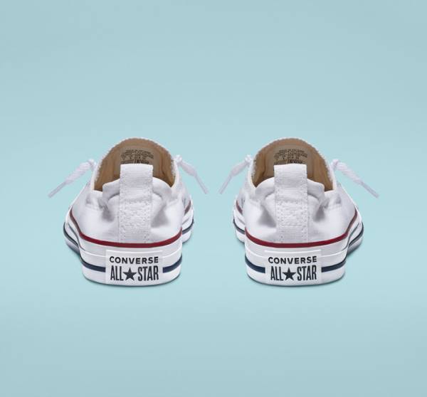 Converse Chuck Taylor All Star Shoreline White Slip On Sneakers Low Hvide | CV-483QBU