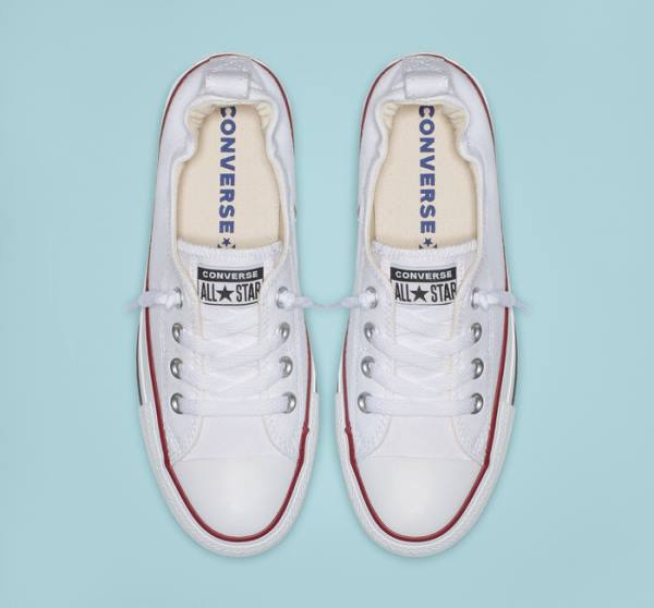 Converse Chuck Taylor All Star Shoreline White Slip On Sneakers Low Hvide | CV-483QBU