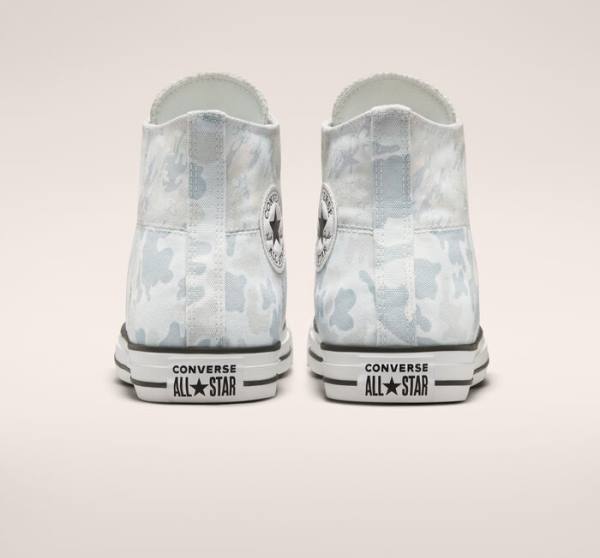 Converse Chuck Taylor All Star Split Panel Camo Sneakers High Hvide Grå | CV-019USP