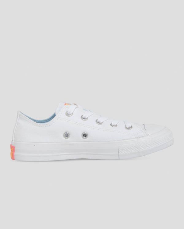 Converse Chuck Taylor All Star Sunny Side Print Sneakers Low Hvide | CV-619SZK