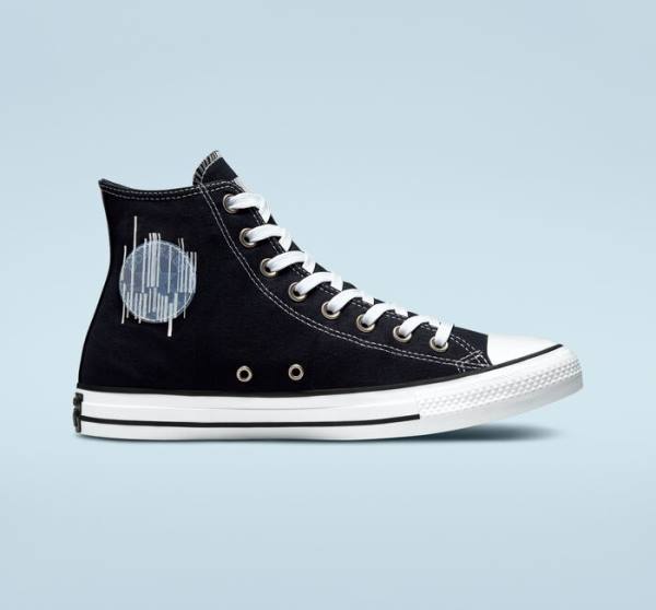 Converse Chuck Taylor All Star Translucent Barcode Sneakers High Sort Hvide | CV-235TLH