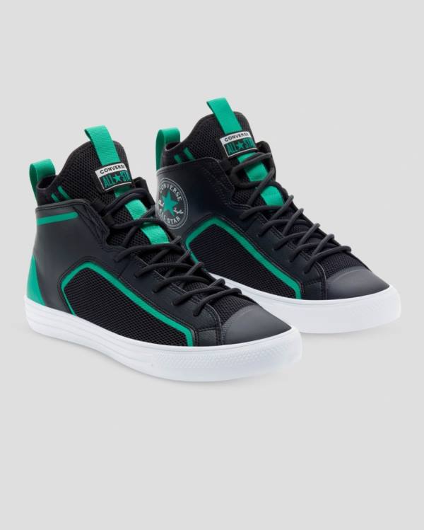 Converse Chuck Taylor All Star Ultra Sneakers High Sort Grøn | CV-721SDL