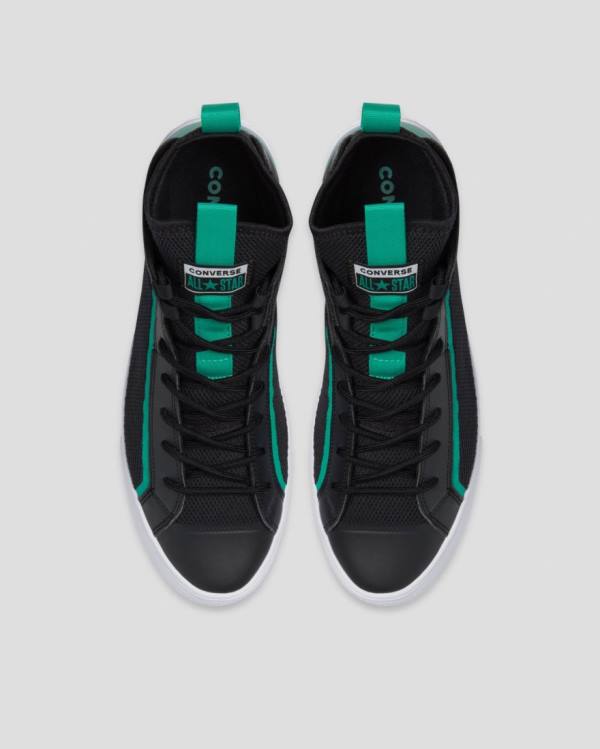 Converse Chuck Taylor All Star Ultra Sneakers High Sort Grøn | CV-721SDL