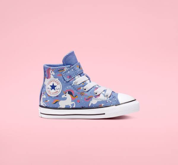 Converse Chuck Taylor All Star Unicons Hook and Loop Sneakers High Lyseblå Sort Hvide | CV-126LJZ