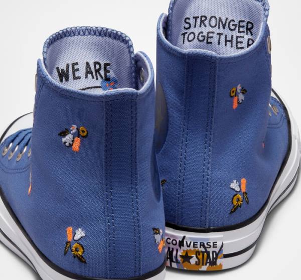 Converse Chuck Taylor All Star We Are Stronger Together Sneakers High Blå Indigo | CV-387VES