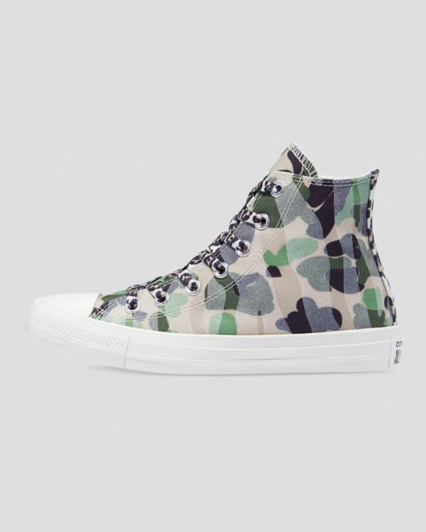 Converse Chuck Taylor Edged Leopard Print Sneakers High Sort | CV-196QAO
