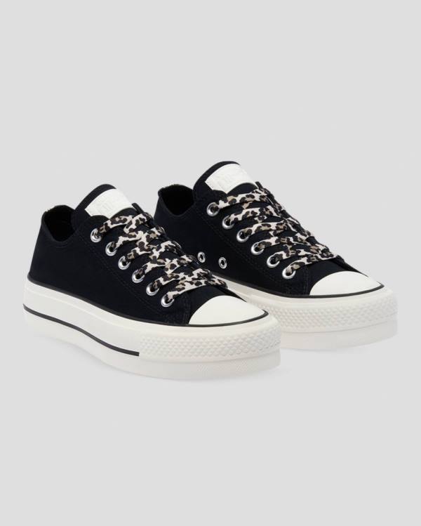 Converse Chuck Taylor Lift Archive Print Platform Sneakers Low Sort | CV-945HFK